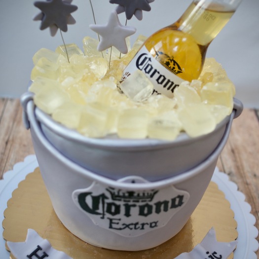 corona ice bucket cake0000